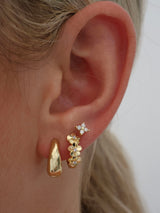 Primrose Flower Stacking Earrings- Gold A + B + C (6 earrings)