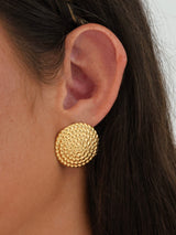 Orias Spiral Stainless Steel Earrings-GOLD