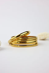 Hope Plain Gold Bangle Stainless Steel