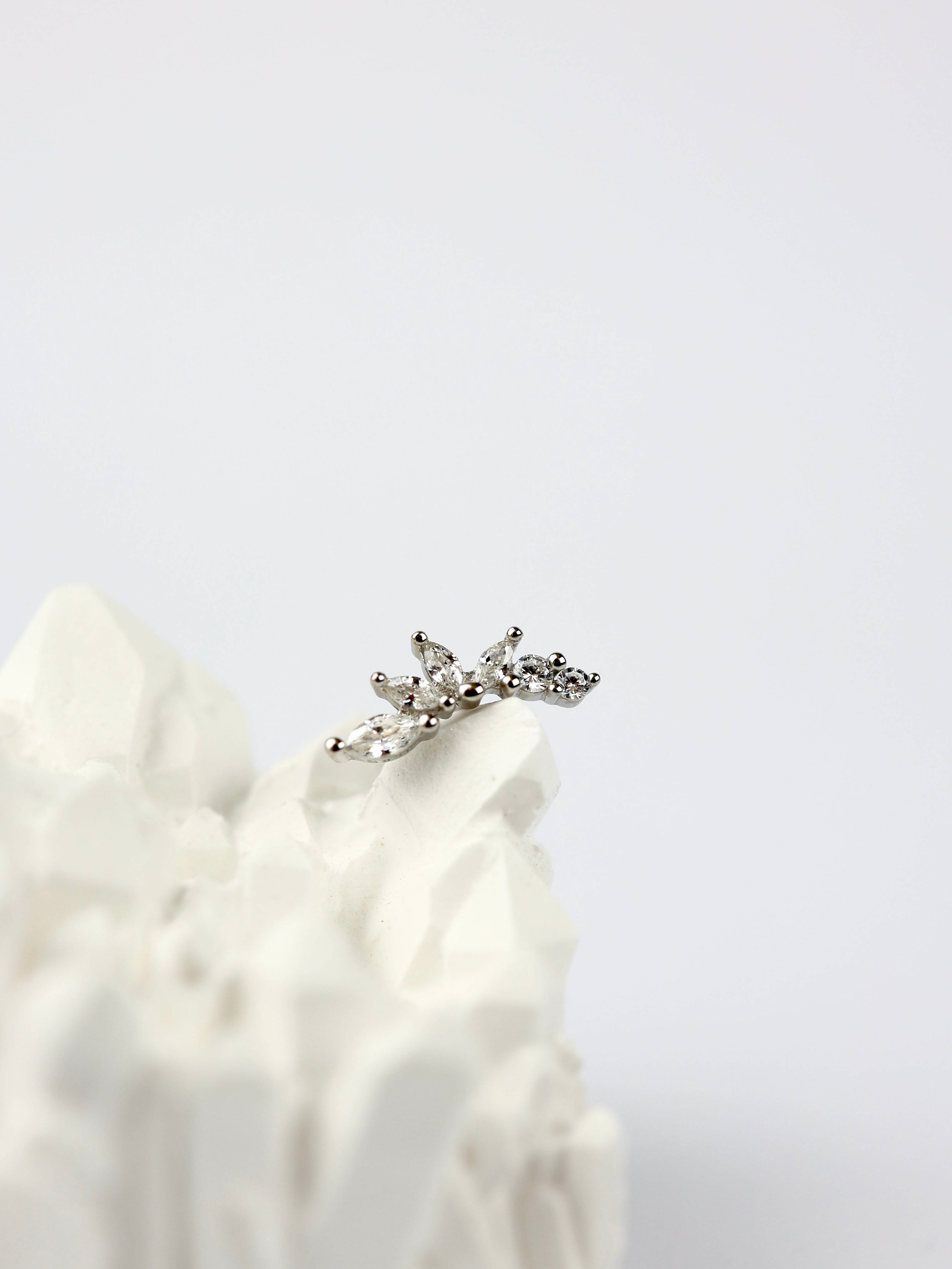 Ball Screw back Helix Angel Stud Earring SILVER - 1 Piece