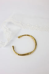 Posh Wave Hammered Bangle Stainless Steel