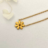 Daisy Gold Necklace - Stainless Steel