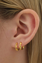 Twisted Hoop Sterling Silver-Gold