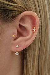 Fiona Ear Jacket GOLD-Sterling Silver A+ C + E ( 4 Earrings)