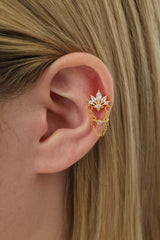 Rashi Screw Flat Back Helix Stud Earring Gold- 1 piece