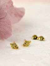 Clear 3 Teardrop Dangle GOLD earring Stacks C. Marquise Stud