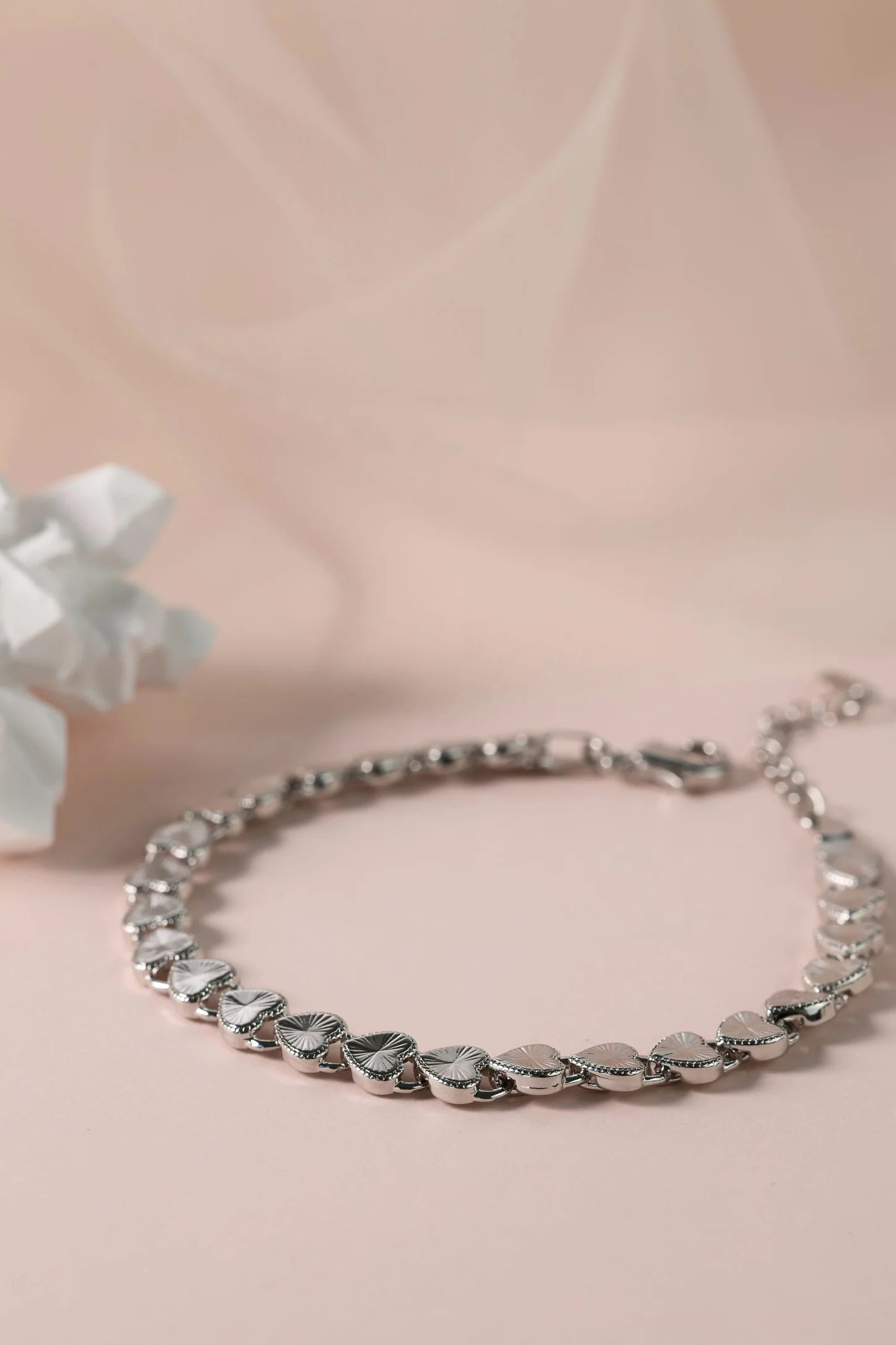 Sarang Love Heart Bracelet Silver