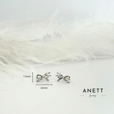 Mira Silver CZ Bow Stud Earring