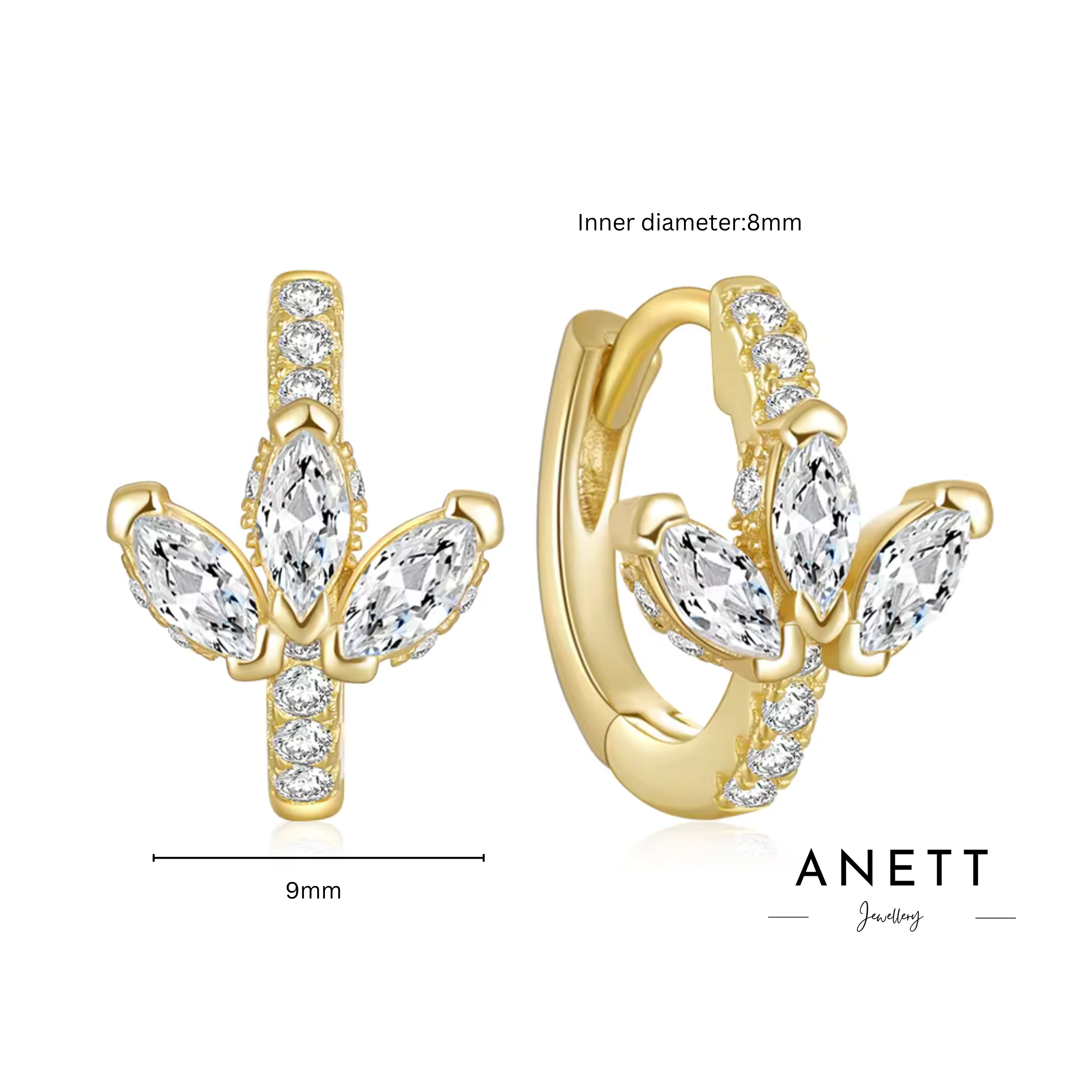 Hannah GOLD Huggie Hoop Earrings