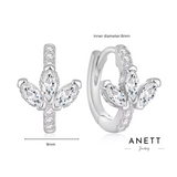 Hannah SILVER Huggie Hoop Earrings
