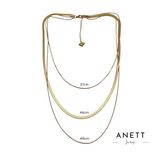 3 Layered Snake Chain Necklace - Stainless Steel