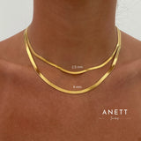 Snake Chain Necklace 2.5mm 4mm - Stainless Steel 2.5mm + 4mm