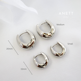 Willow Twist Silver Hoop A + B