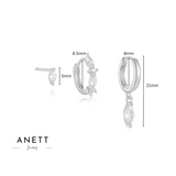 Grace Dangle Silver Earring Set Sterling Silver