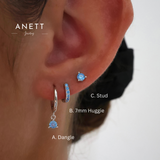 Julie Ines Blue SILVER Earrings