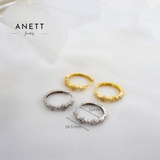 Flower Crown 925 Sterling Silver Huggie Hoop Earrings GOLD