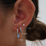 Ines Blue Lagoon Dangle Earring SILVER v2