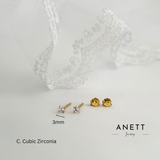 Darling Stud Earrings C. 3mm Cubic Stud