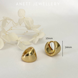 Gold Dome Hoop Earrings