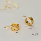 Gold C Hoop Earrings A. Gold C Hoop