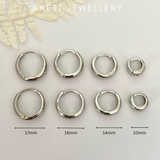 925 Sterling Silver Hoop 17mm 16mm 14mm 10mm