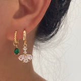 Handmade Crystal CZ Drop Dangle Earrings