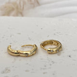 Star Celestial Gold Hoop Earrings