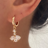 Handmade Crystal CZ Drop Dangle Earrings