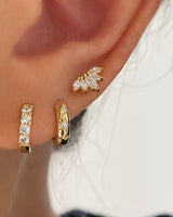 Star Celestial Gold Hoop Earrings