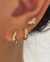 Star Celestial Gold Hoop Earrings