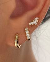 Star Celestial Gold Hoop Earrings