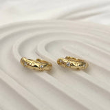 Star Celestial Gold Hoop Earrings