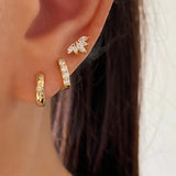 Star Celestial Gold Hoop Earrings