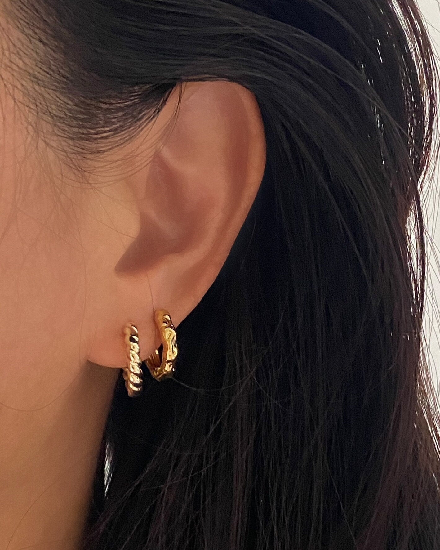 Hammered basic Hoop Earrings