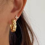 Big Hammered Hoop Earrings