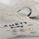 Dainty Silver Dangle Earrings C. Swan Stud