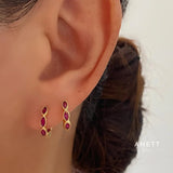 Marquise Gold Hoop Earring