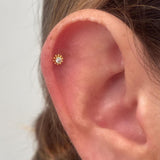 16G Solo Gold Helix Stud Earrings 1 piece