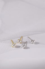 Pearl Stud GOLD Earrings 4mm