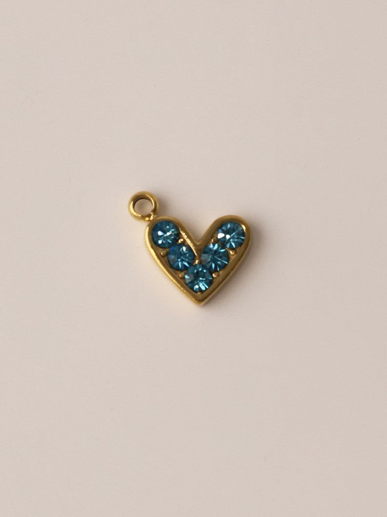 Love Heart Mistara Twist Diamond Link Chain - Stainless Steel Blue