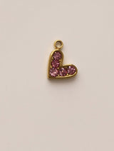 Love Heart Mistara Twist Diamond Link Chain - Stainless Steel Pink