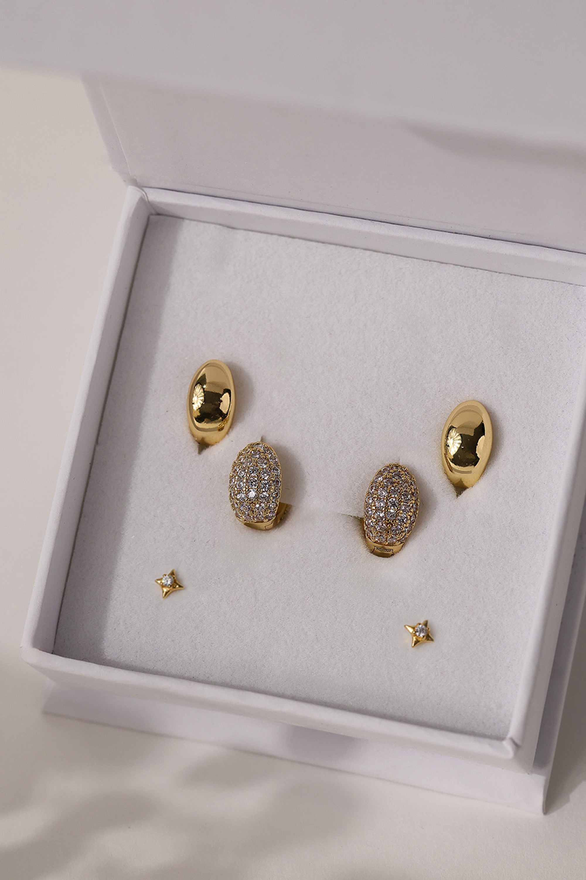 Cleo Huggie Hoop Earrings GOLD