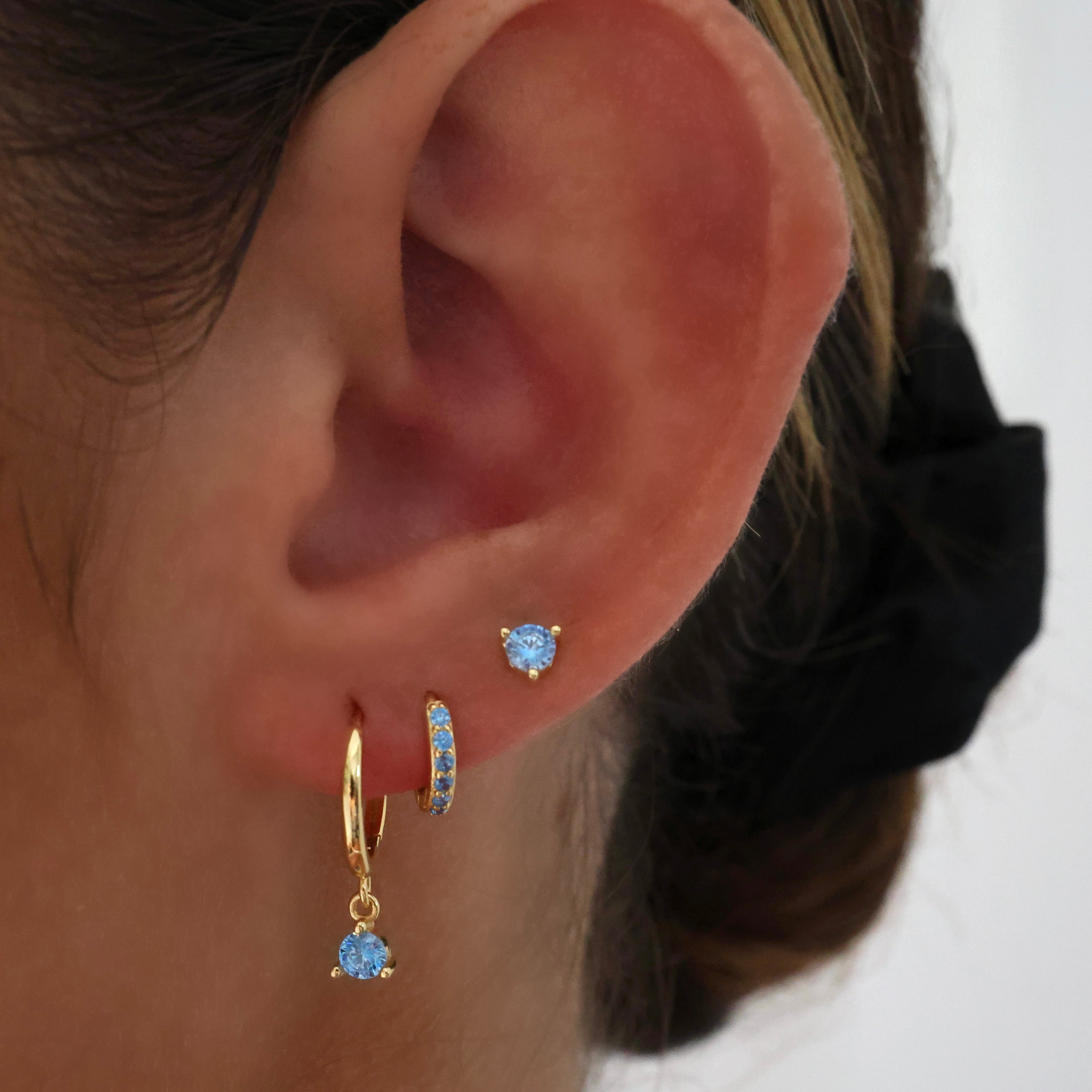 Julie Ines Blue GOLD Earrings