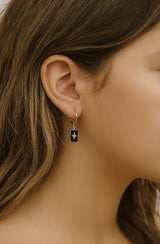 Faylinn Silver Square Dangle Earrings