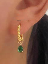 Princess Dainty Hoop Teardrop Dangle Earrings