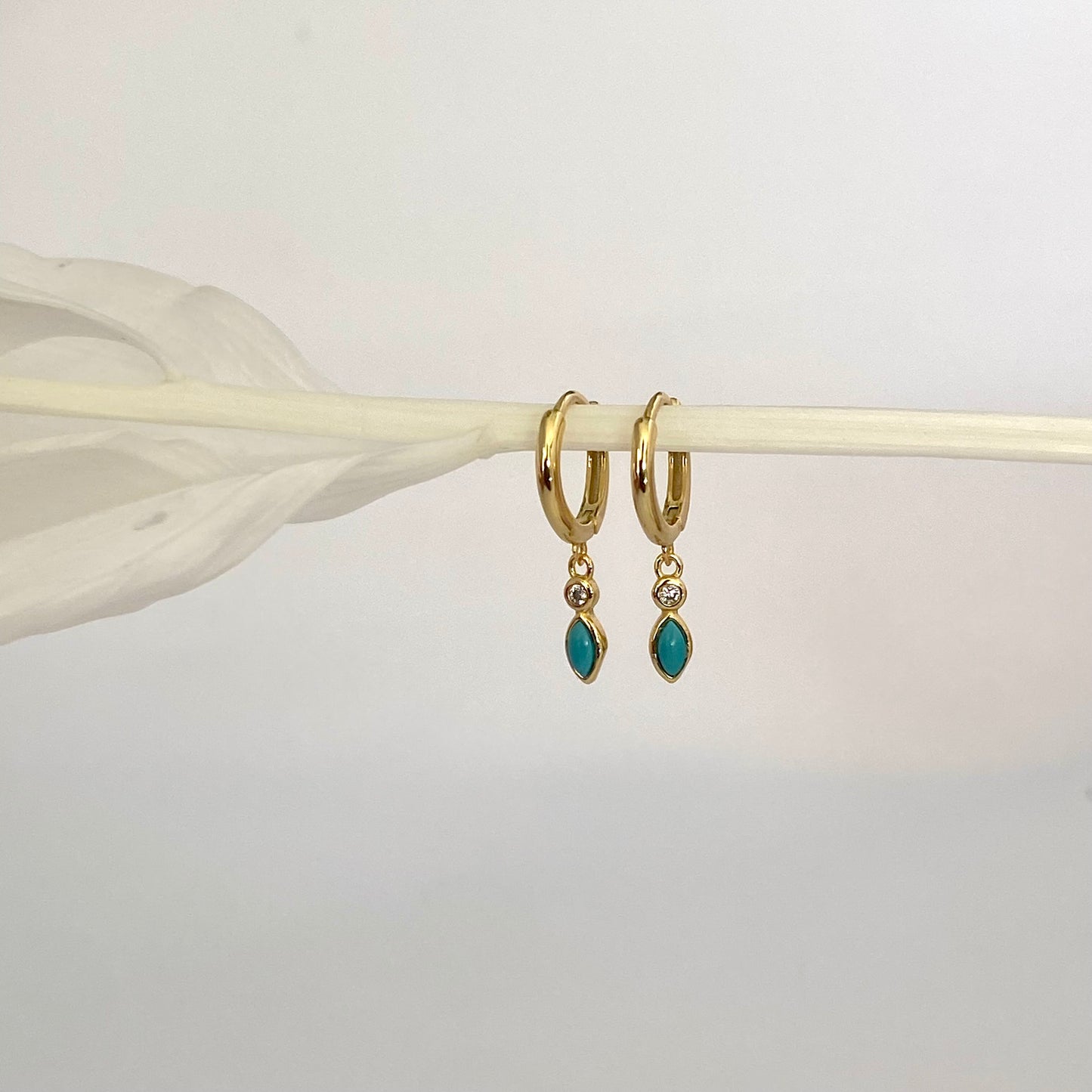 Turquoise Dainty Dangle Earring Set