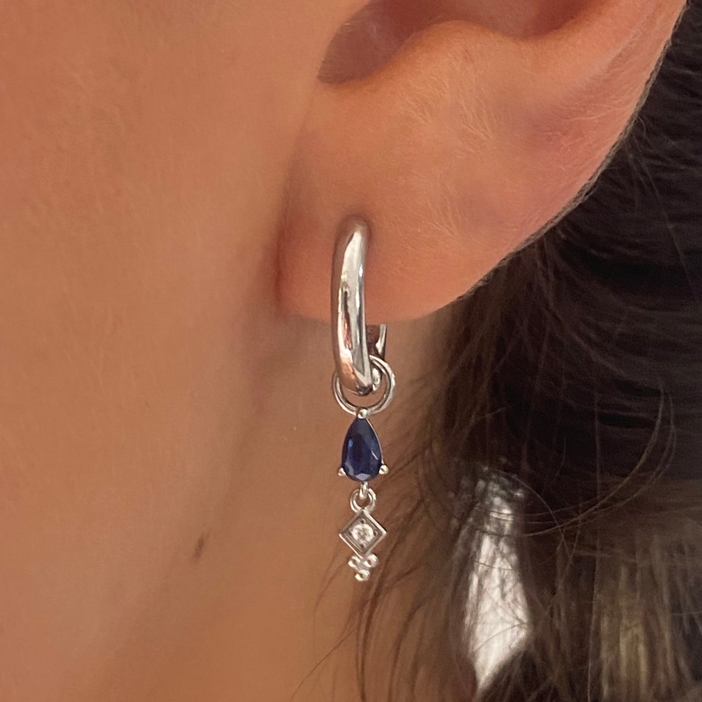 Blue Teardrop Dangle Earring Gift Set