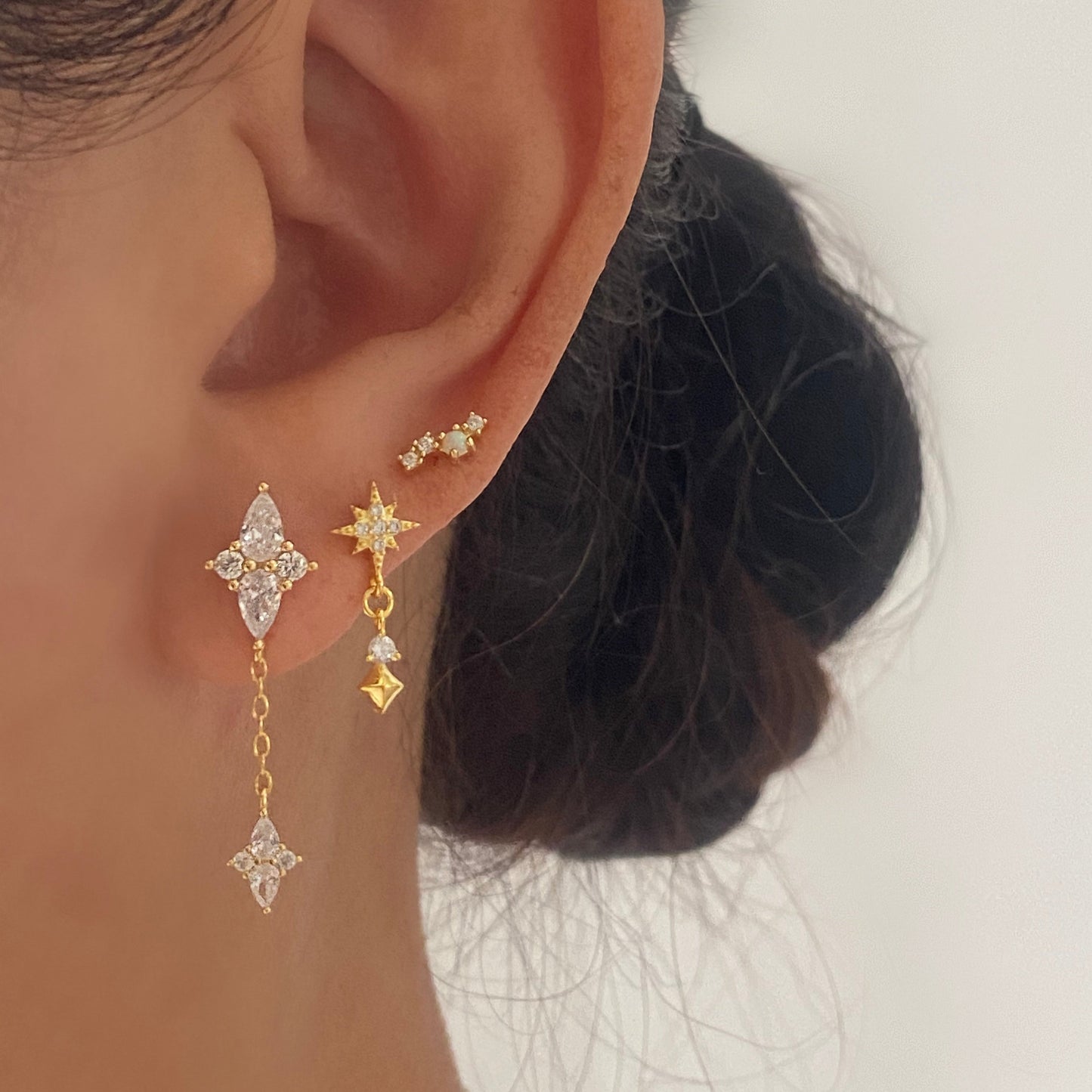 Chloe NorthStar Gold Dangle Earrings