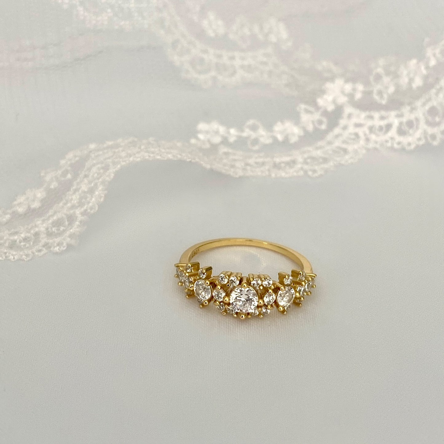 Dainty Diamond Stacking Gold Rings