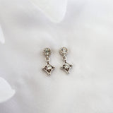 Bella Dangle Stud Earrings SILVER